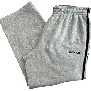Adidas Men’s Gray & Black‎ Striped Sweat Pants Size XL Futbol Track Soccer Y2K